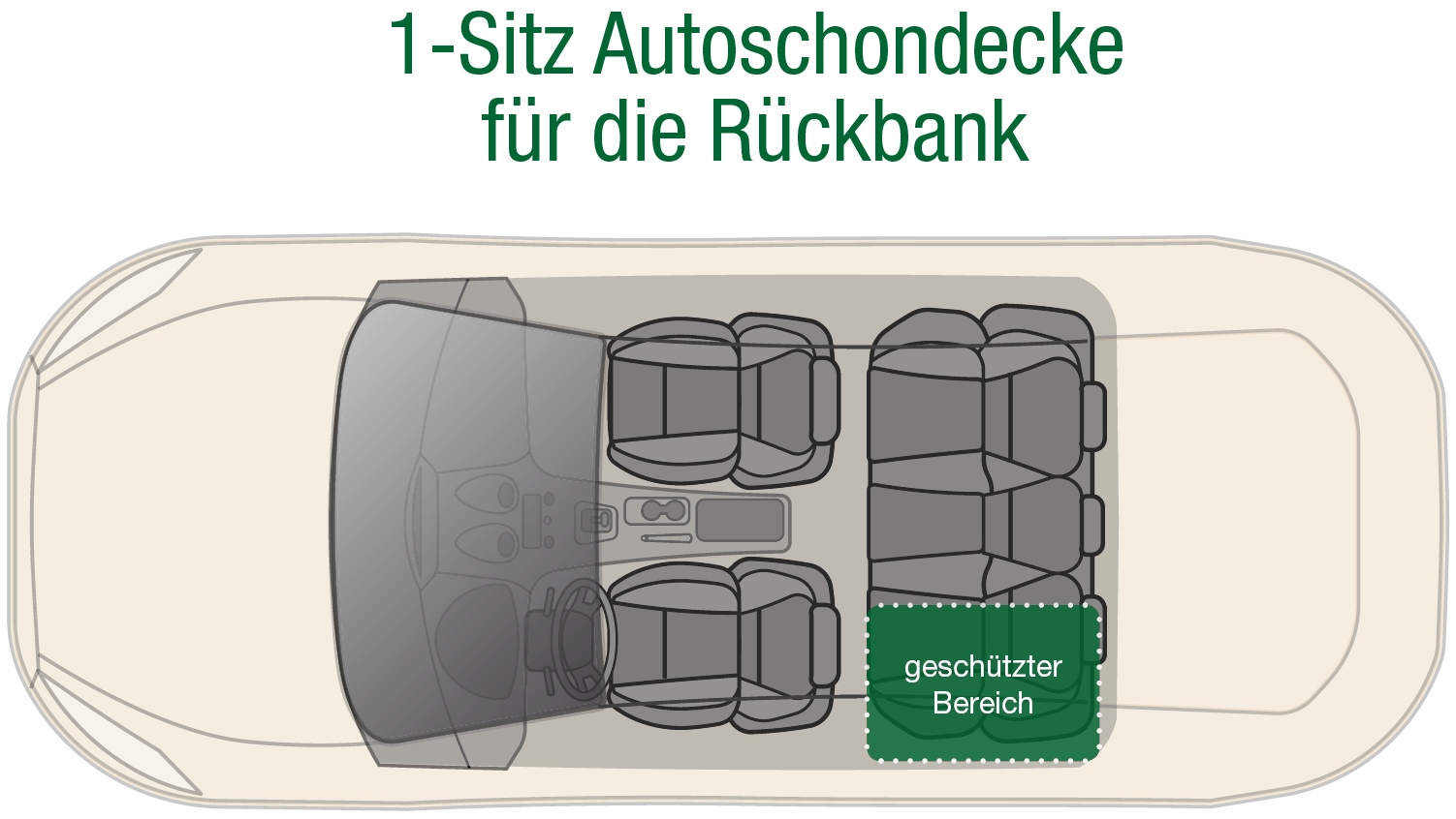 Dr. Bark 1-Sitz Autoschondecke Rückbank - braun