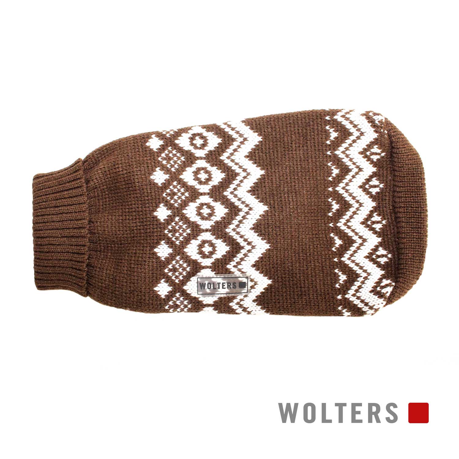 Wolters Norweger Pullover - braun/weiß