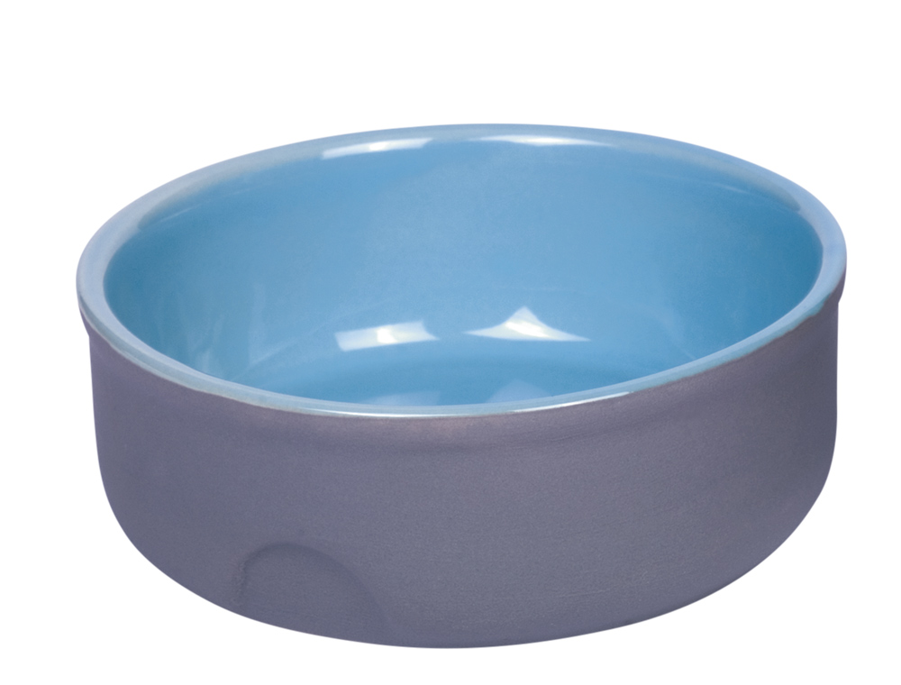 Nobby Keramiknapf - "Feed", blau/grau