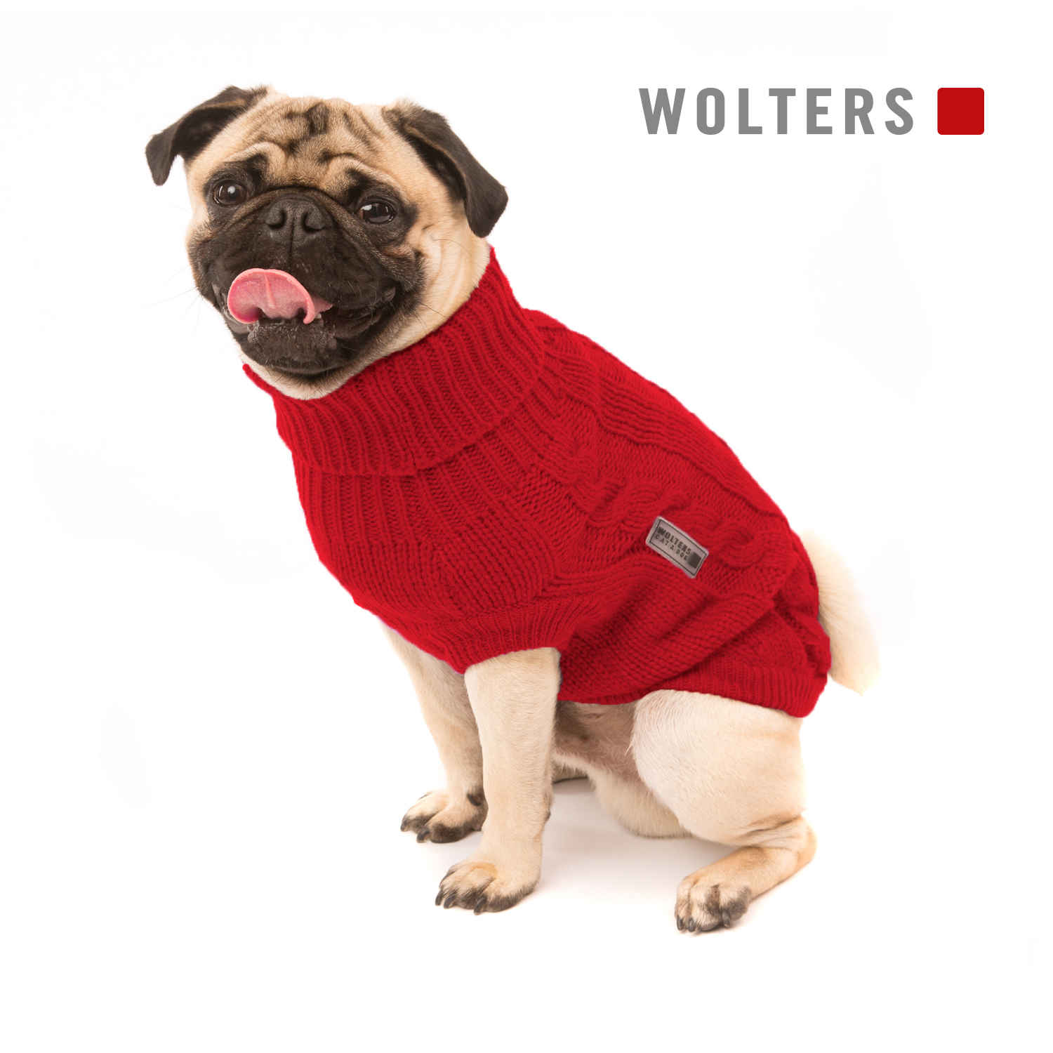 Wolters Zopf-Strickpullover - rot