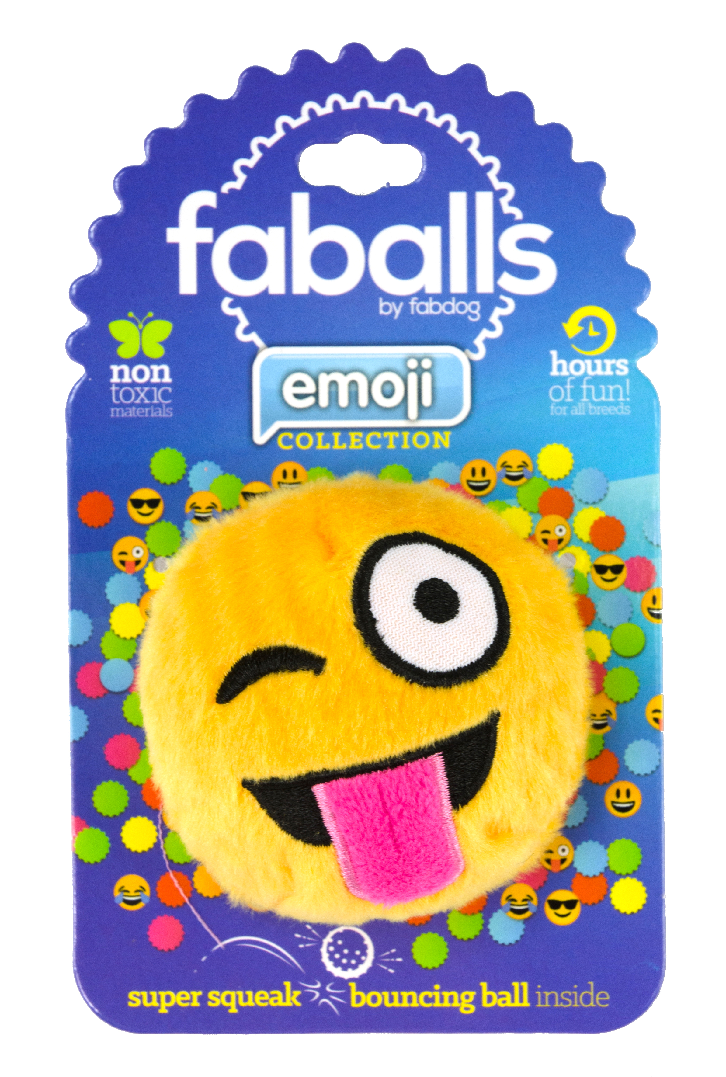 Fabdog Faballs Emoji - Zwinker-Smiley