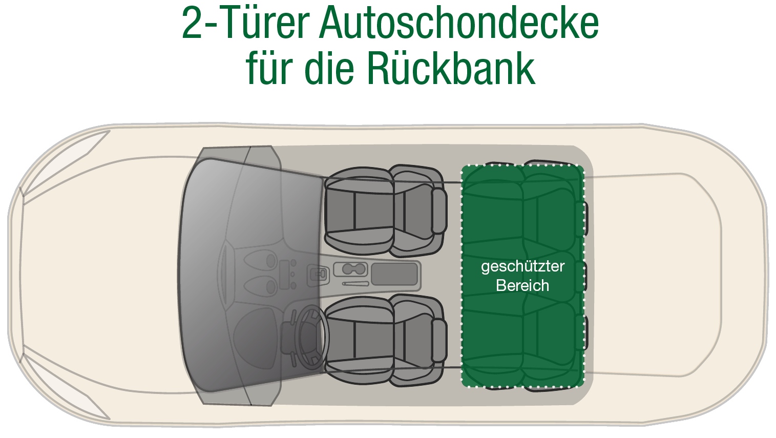 Dr. Bark Autoschondecke 2-Türer Cabrio - grau