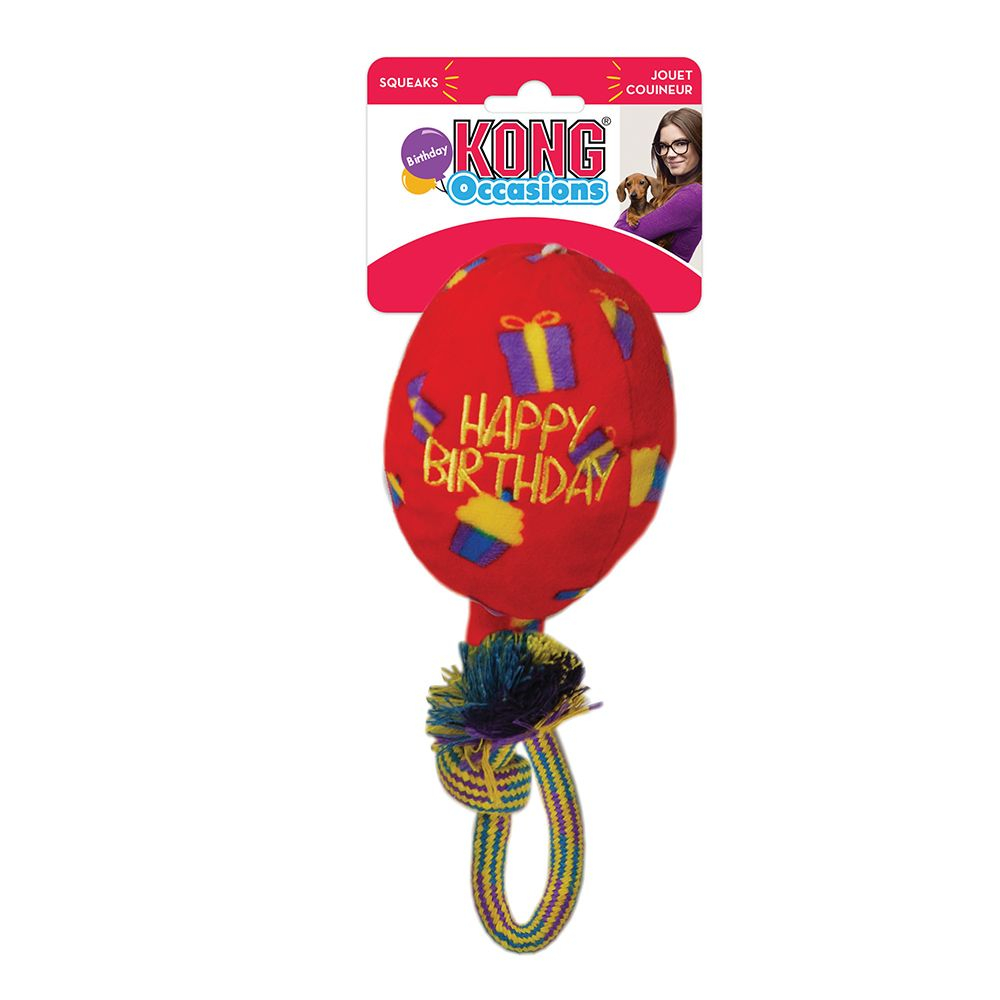 KONG Occasions Birthday Balloon - Red