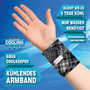 Aqua Coolkeeper Kühl-Armband für Menschen - Scottish Grey